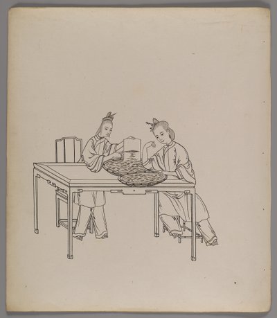 Album of separate leaves: Silk Cultivation and Production by Chinese School